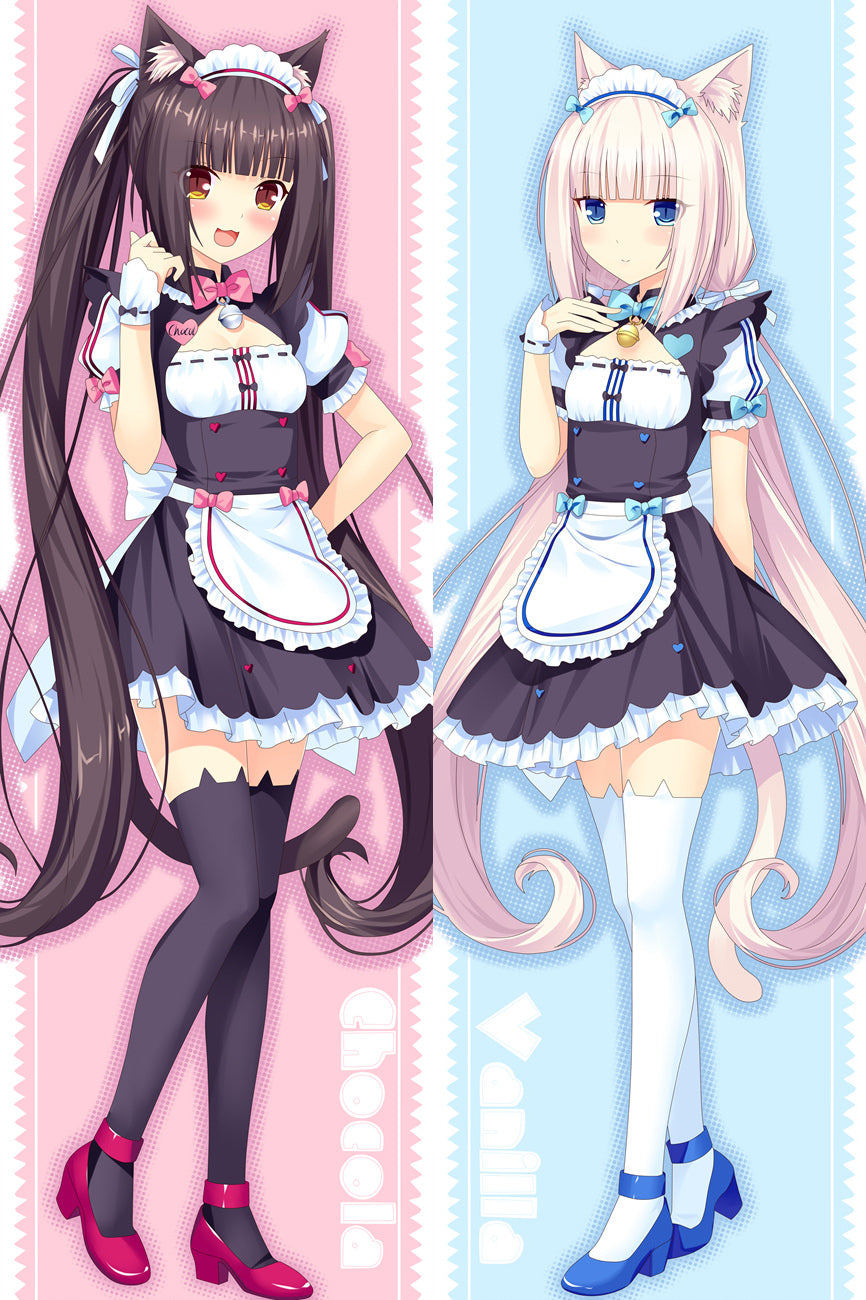 Nekopara Chocola Vanilla Anime Dakimakura Pillow Case image 0