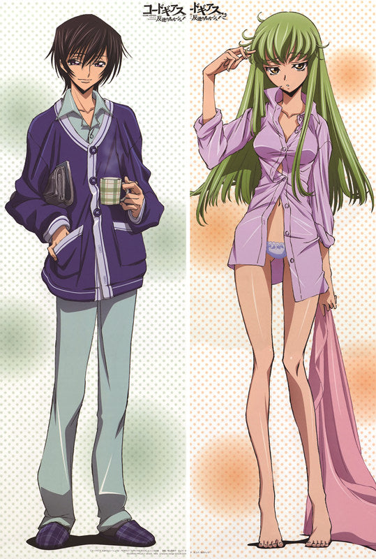 Code Geass Lelouch of the Rebellion Lelouch Lamperouge  + CC Anime Dakimakura Body Pillow Cover image 0