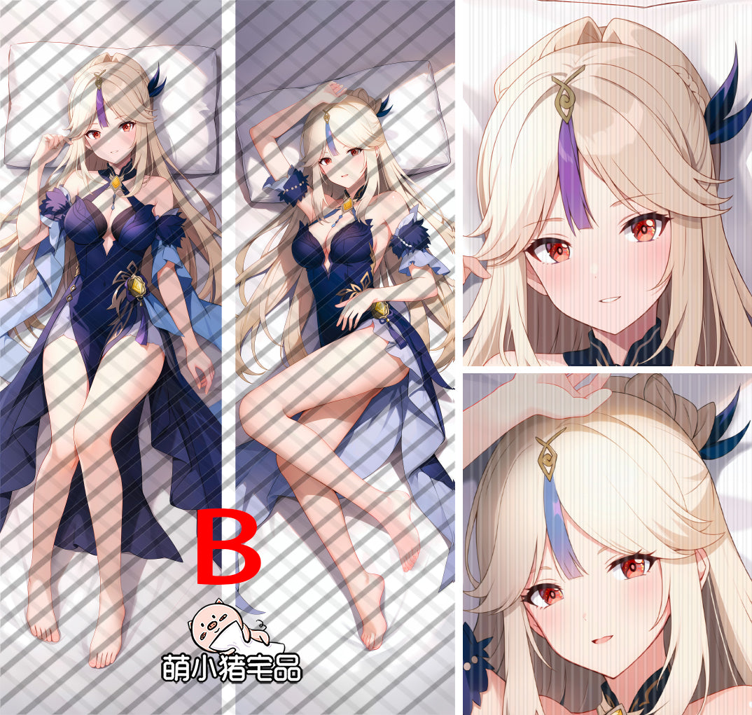 Genshin Impact Ningguang Anime Dakimakura Girl Pillow Cover image 0