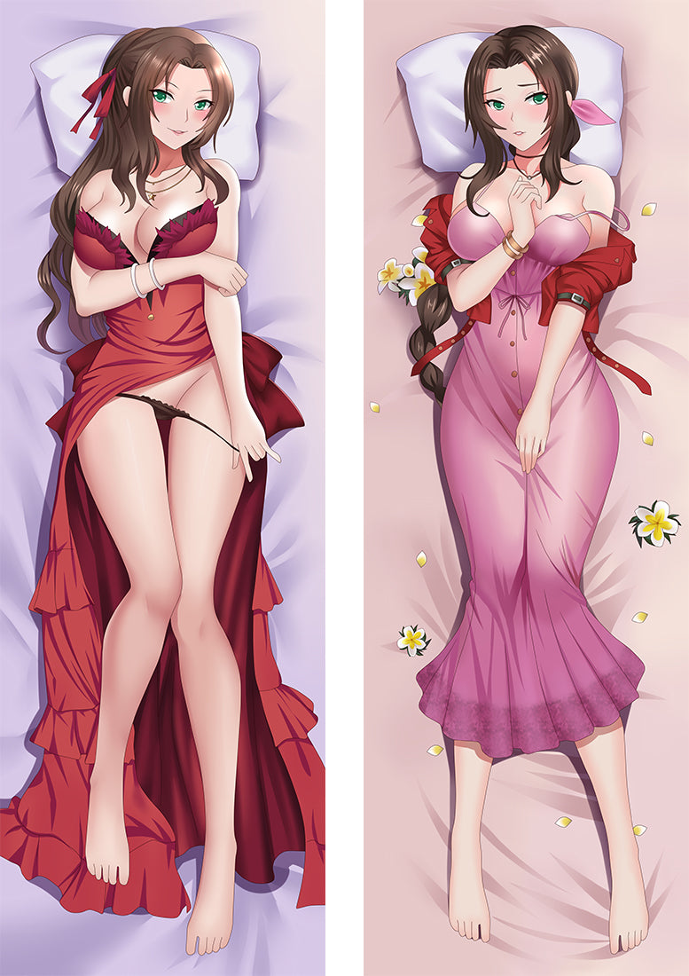 Final Fantasy Aerith Gainsborough Anime Dakimakura Pillow Cover image 0