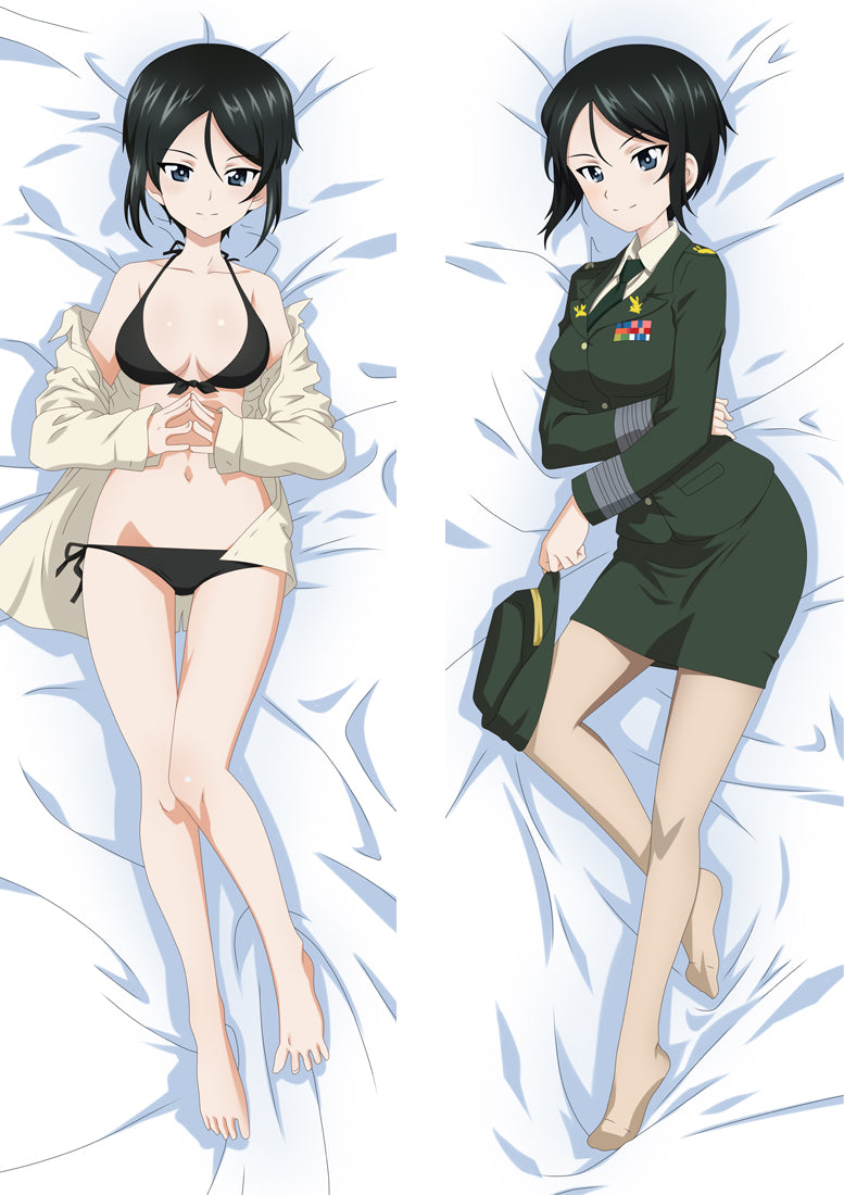 Girls und Panzer Rumi Anime Dakimakura Body Pillow Cover image 0