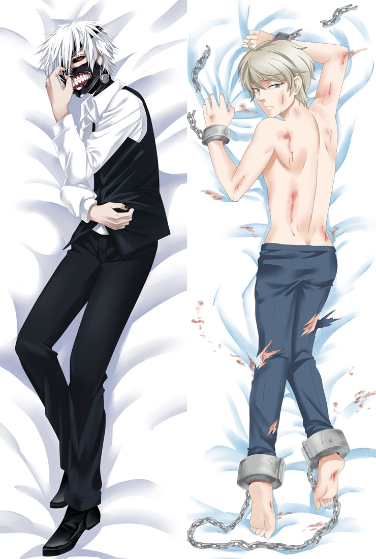 Hot Anime Tokyo Ghoul Ken Kaneki Otaku Dakimakura Hugging Body Pillow Cover Case image 0