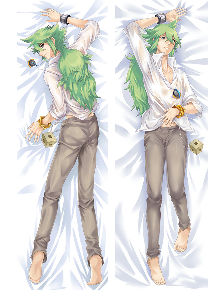 Pokemon Black &amp; White Natural Harmonia Gropius N Anime Dakimakura Pillow Cover image 0