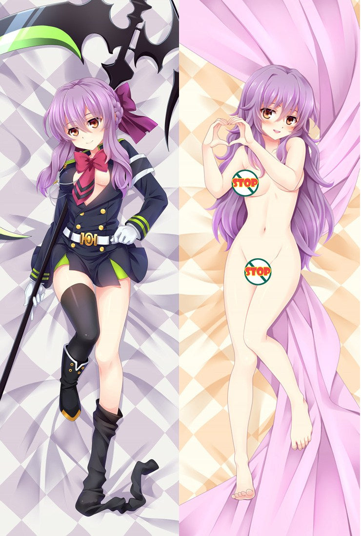 Seraph of the End Shinoa Hiragi Anime Dakimakura Pillow Case image 0
