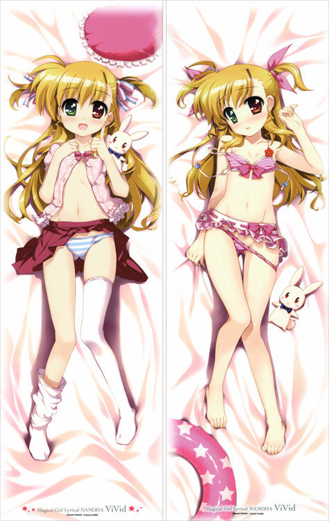 Magical Girl Lyrical Nanoha Fate Testarossa Anime Dakimakura Pillow Cover image 0