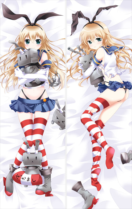 Kantai Collection Destroyer Shimakaze Anime Dakimakura Body Pillow Cover image 0