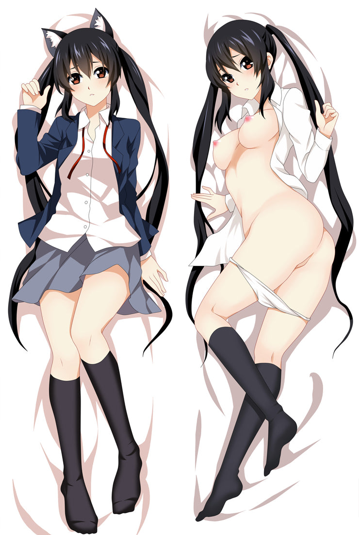 K-On! Keion Nakano Azusa nekomimi Anime Dakimakura Hugging Body Pillow Cover Case image 0