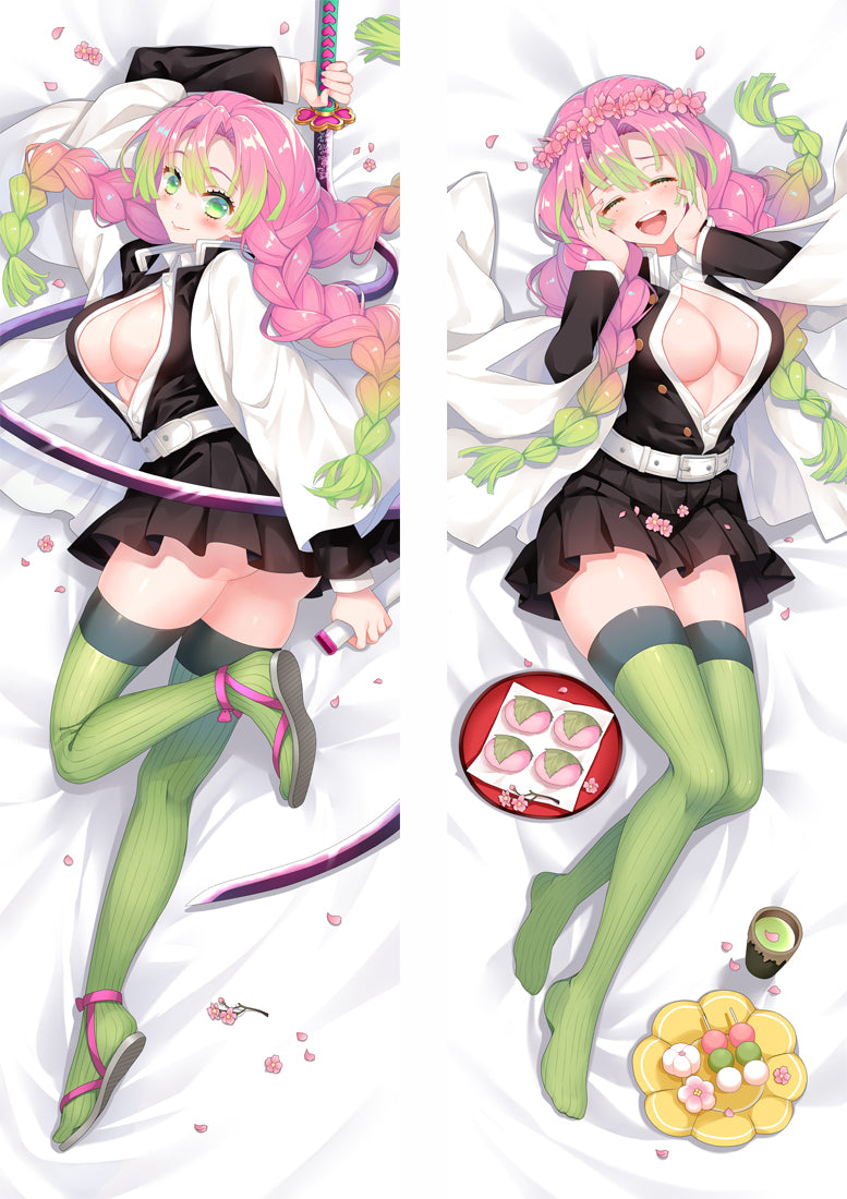 Demon Slayer: Kimetsu no Yaiba Kanroji Mitsuri Anime Dakimakura Pillow Cover image 0
