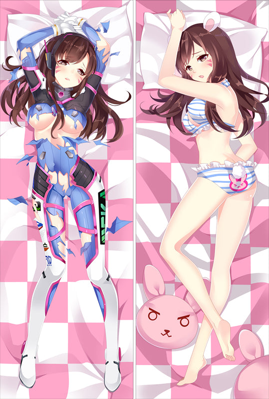Overwatch D.VA Anime Dakimakura Pillow Cover image 0