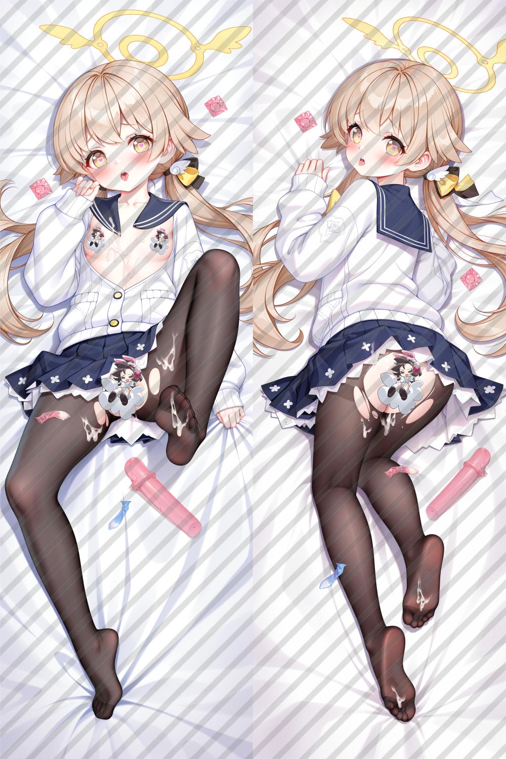 Blue Archive Ajitani Hifumi with Double Sides Zipper to make love Anime Dakimakura Pillow Case image 0