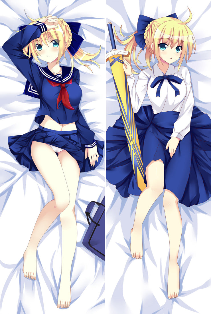 Fate Grand Order Saber Anime Dakimakura Pillow Case image 0