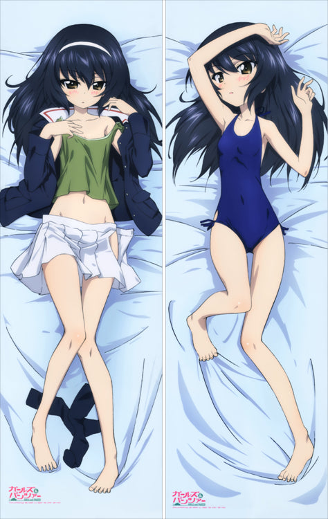 Girls und Panzer Mako Reizei Anime Dakimakura Japanese Pillow Cover image 0