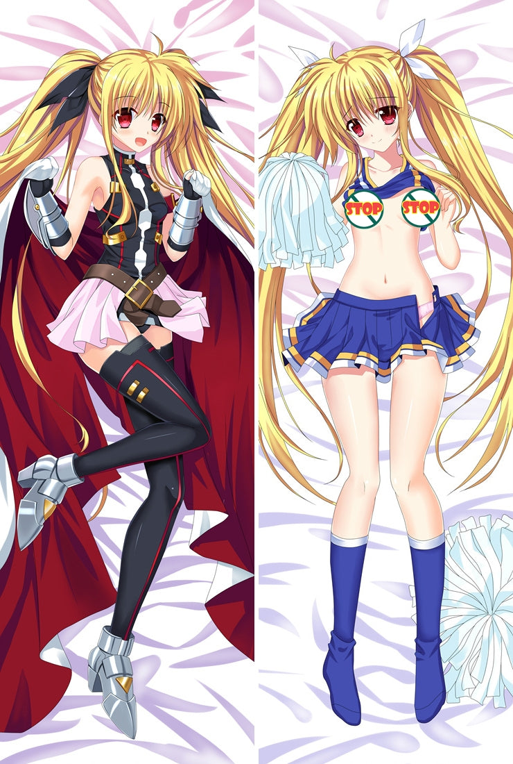 Magical Girl Lyrical Nanoha Fate Testarossa Anime Dakimakura Pillow Cover image 0