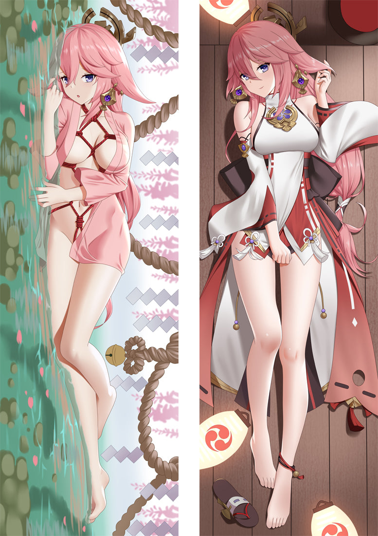 Yae Miko Genshin Impact Dakimakura Body Pillow Cover image 0