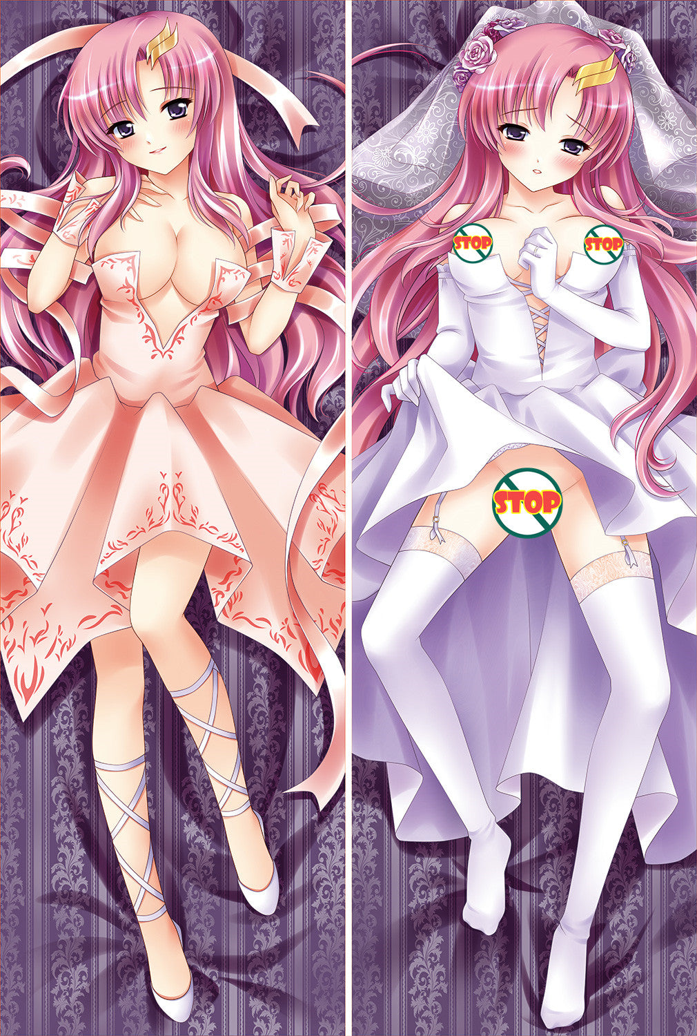 Mobile Suit Gundam Seed Lacus Clyne Anime Dakimakura Pillow Cover image 0