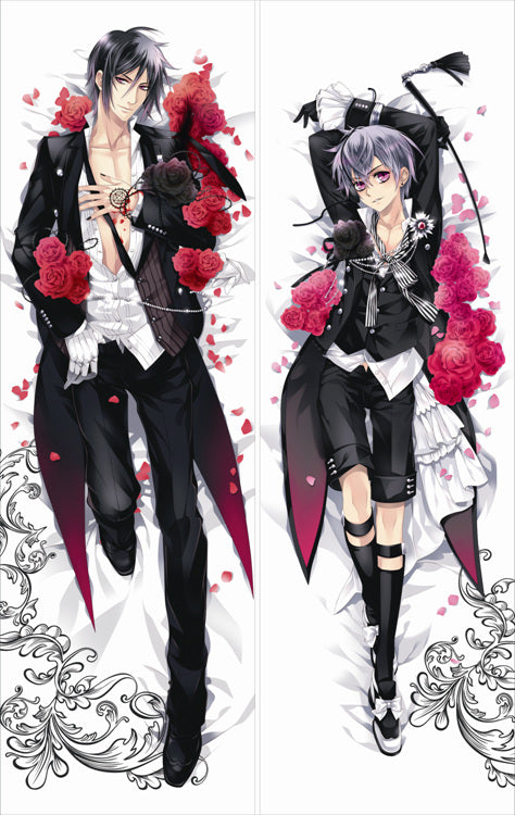 Black Butler Sebastian Michaelis Anime Dakimakura Anime Dakimakura Body Pillow Case image 0