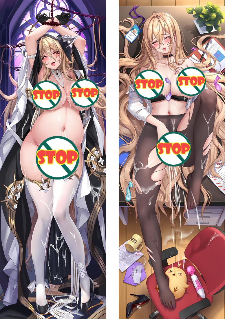 Azur Lane HMS Implacable Anime Naked Dakimakura Body Pillow Cover image 0