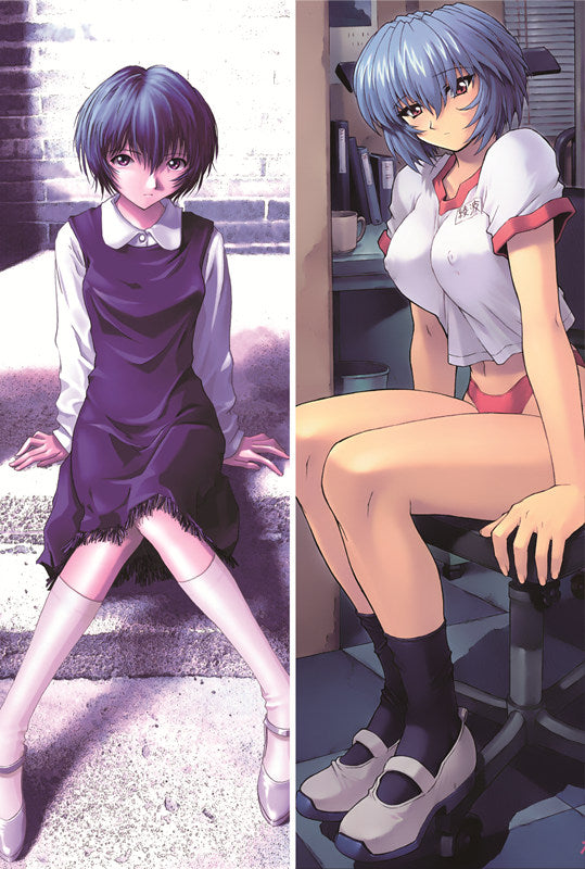 Neon Genesis Evangelion Rei Ayanami Anime Dakimakura Waifu Pillow Case image 0
