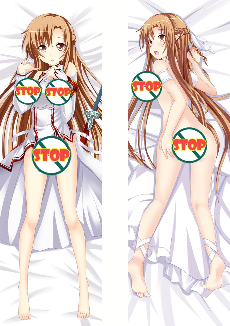 Sword Art Online Ordinal Scale SAO Asuna Yuuki Anime Dakimakura Naked Body Pillow Cover image 0