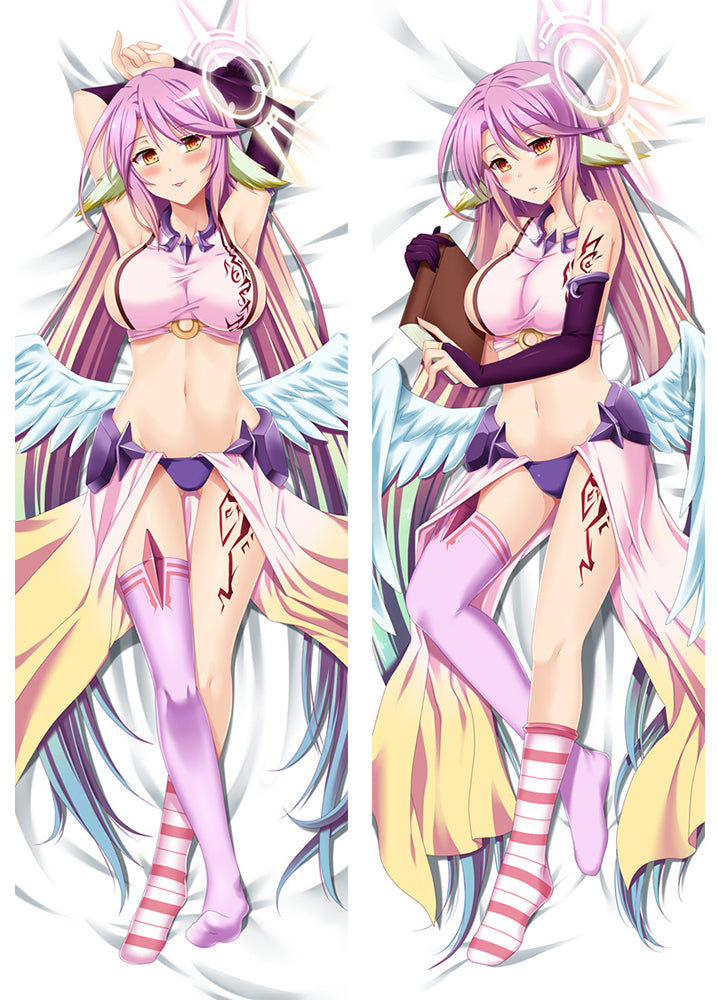No Game No Life Jibril Anime Dakimakura Waifu Pillow Case image 0