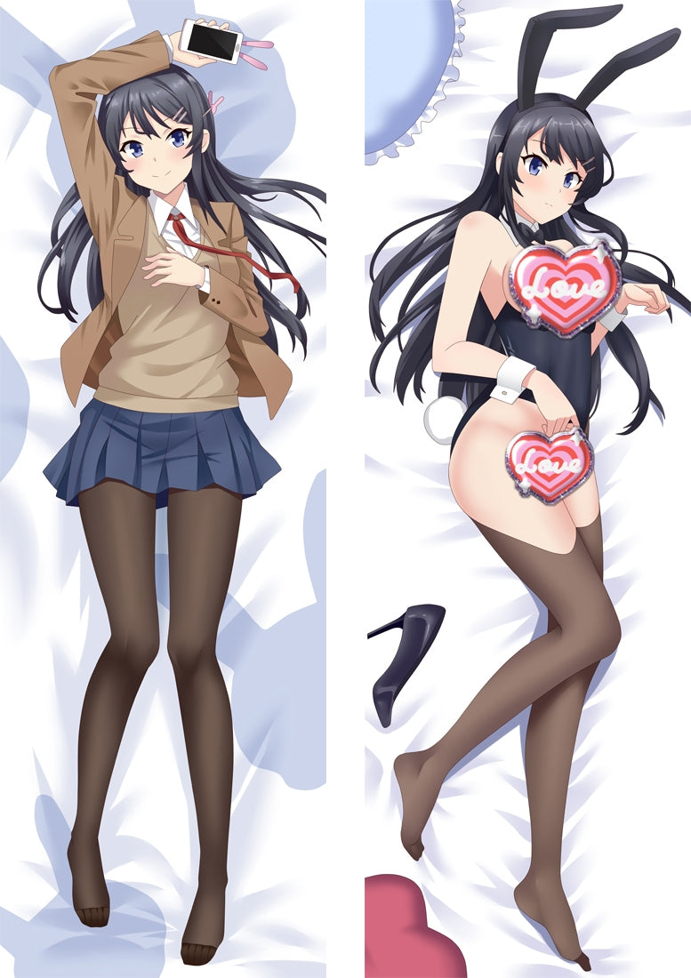 Rascal Does Not Dream of Bunny Girl Senpai Anime Dakimakura Body Pillow Cover image 0