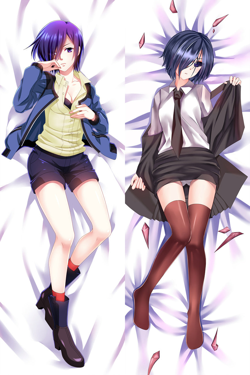New Anime Tokyo Ghoul Kirishima Touka Dakimakura Bed Hugging Body Pillow Case Cover image 0