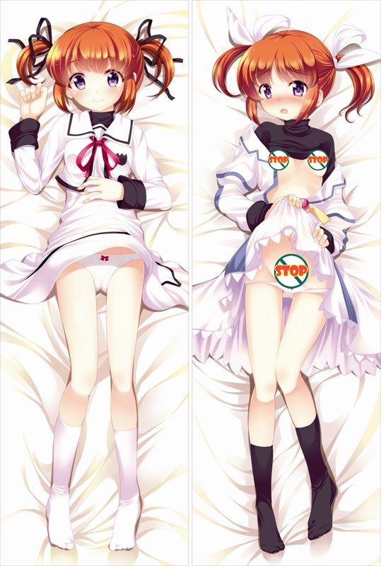 Magical Girl Lyrical Nanoha Nanoha Takamachi Anime Dakimakura Pillow Cover image 0