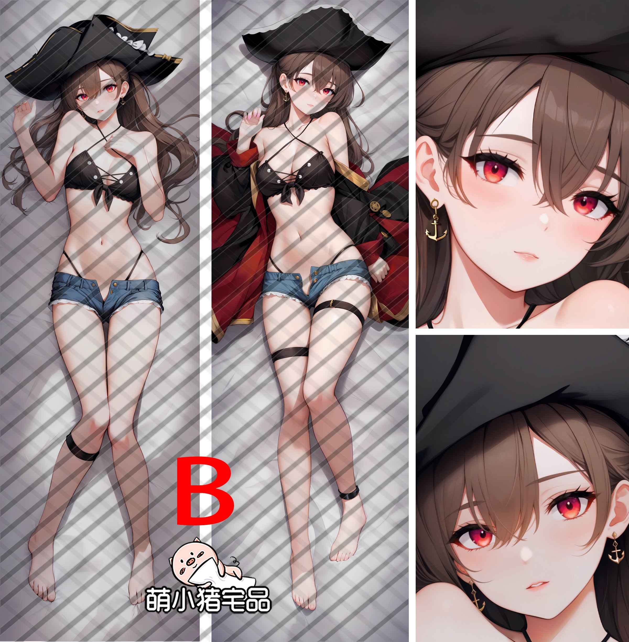 Azur Lane MNF Jean Bart Anime Dakimakura Girl Pillow Cover image 0