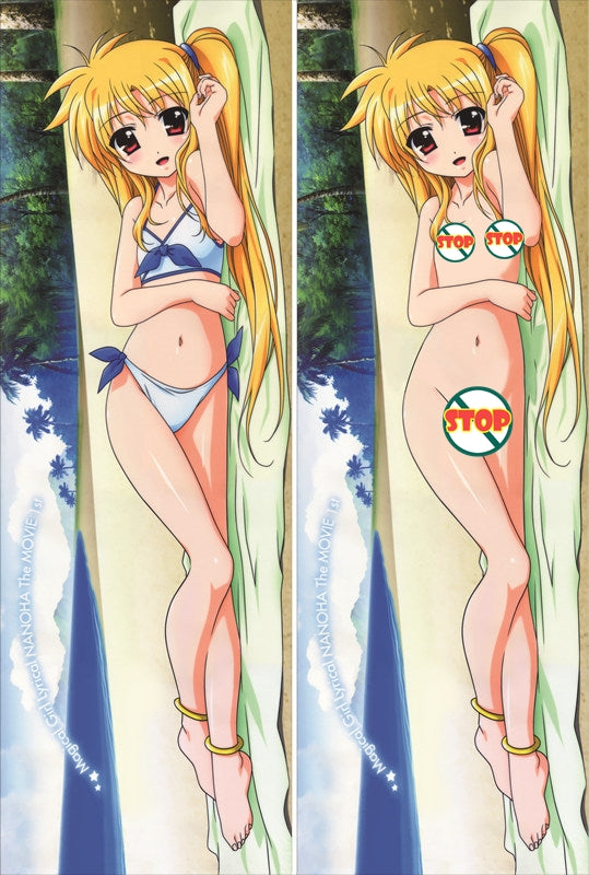 Magical Girl Lyrical Nanoha Fate Testarossa Anime Dakimakura Pillow Cover image 0