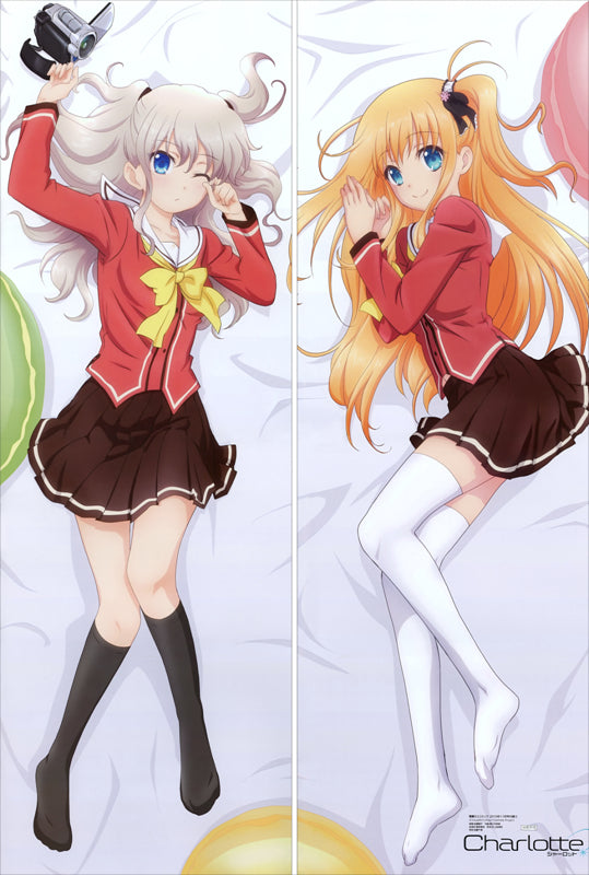 Charlotte Nao Tomori Anime Dakimakura Japanese Pillow Cover image 0