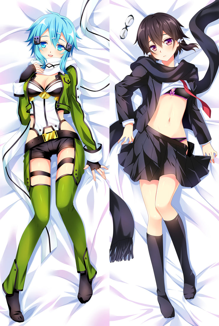 Sword Art Online SAO Asada Shino Anime Dakimakura Pillow Cover image 0