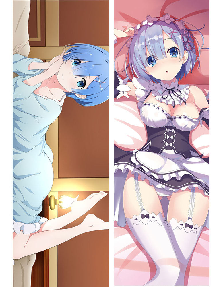 Re:Zero Dakimakura Rem Anime Girl Hugging Body Pillow Case Cover image 0