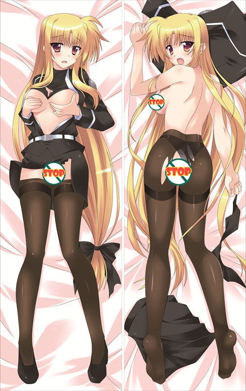 Magical Girl Lyrical Nanoha Fate Testarossa with Double Sides Zipper to make love Anime Dakimakura Pillow Case image 0