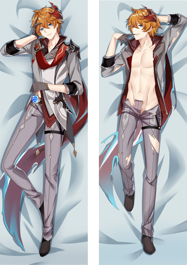 Genshin Impact Tartaglia Anime Dakimakura Body Pillow Cover image 0
