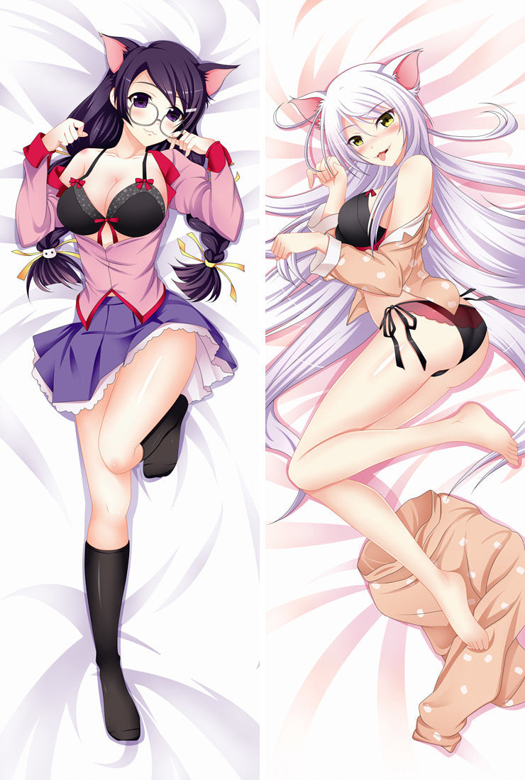 Nekomonogatari Hanekawa Tsubasa Anime Dakimakura Pillow Cover image 0