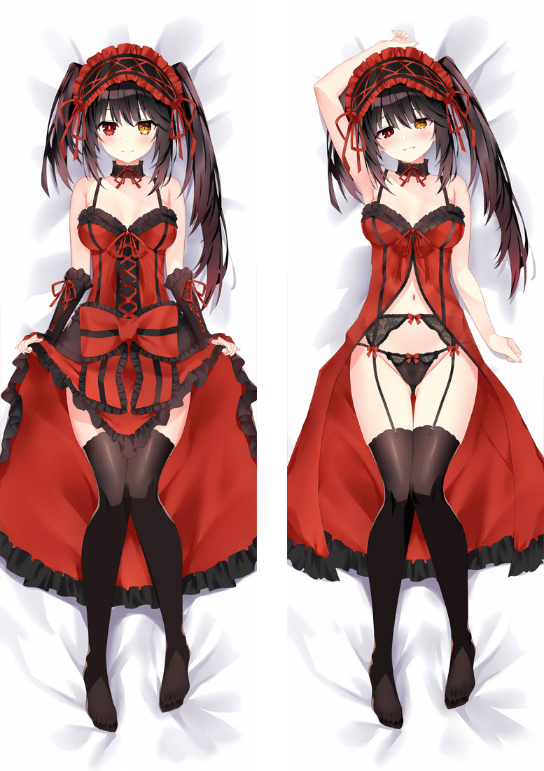 Date A Live Nightmare Tokisaki Kurumi Anime Dakimakura Body Pillow Cover image 0