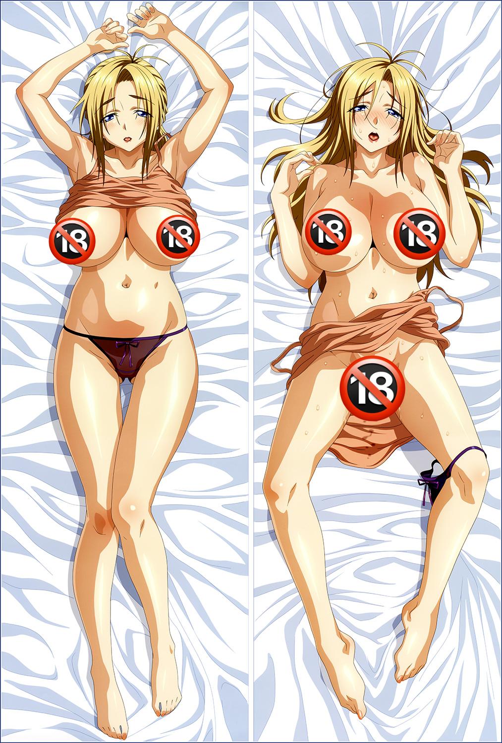 SISTERS Akko with Double Sides Zipper To Make Love Anime Dakimakura Pillow Case image 0