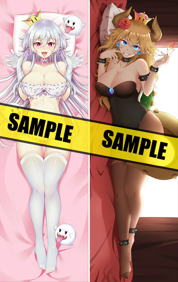 Super Mario Bowsette Princess Bowser Anime Dakimakura Pillow Cover image 0