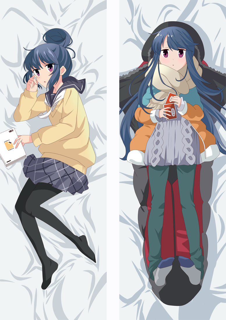 Laid-Back Camp Shima Rin Anime Dakimakura Pillow Cover image 0