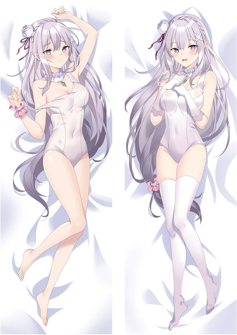 Re:Zero Starting Life in Another World Emilia Anime Dakimakura Body Pillow Cover image 0