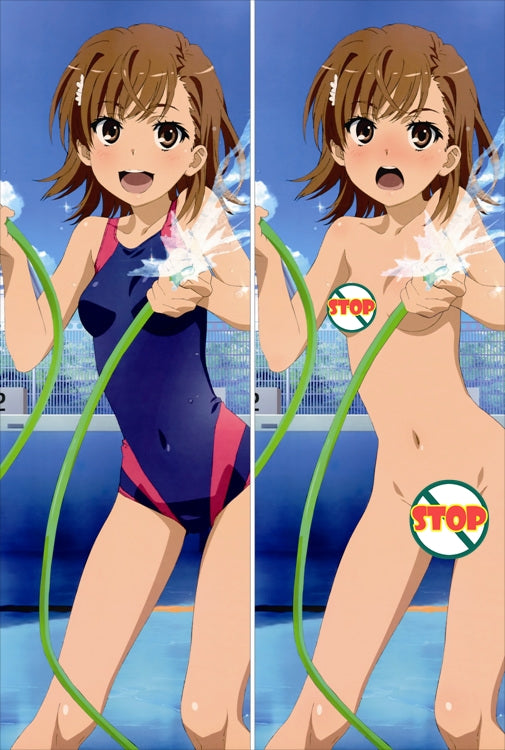 A Certain Scientific Railgun Mikoto Misaka Anime Dakimakura Body Pillow Cover image 0