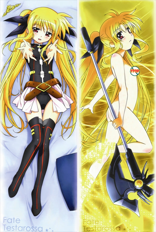 Magical Girl Lyrical Nanoha Fate Testarossa Anime Dakimakura Pillow Cover image 0