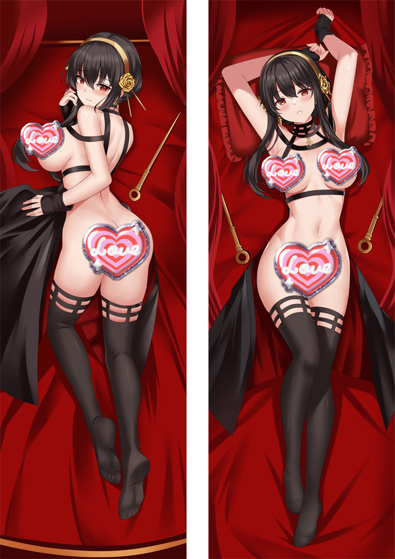 Spy x Family Nsfw Thorn Princess Yor Forger with Double Sides Zipper to make love Anime Dakimakura Pillow Case image 0