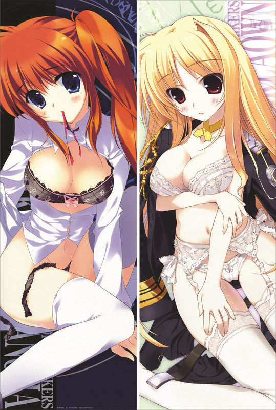 Magical Girl Lyrical Nanoha Fate Testarossa Anime Dakimakura Pillow Cover image 0
