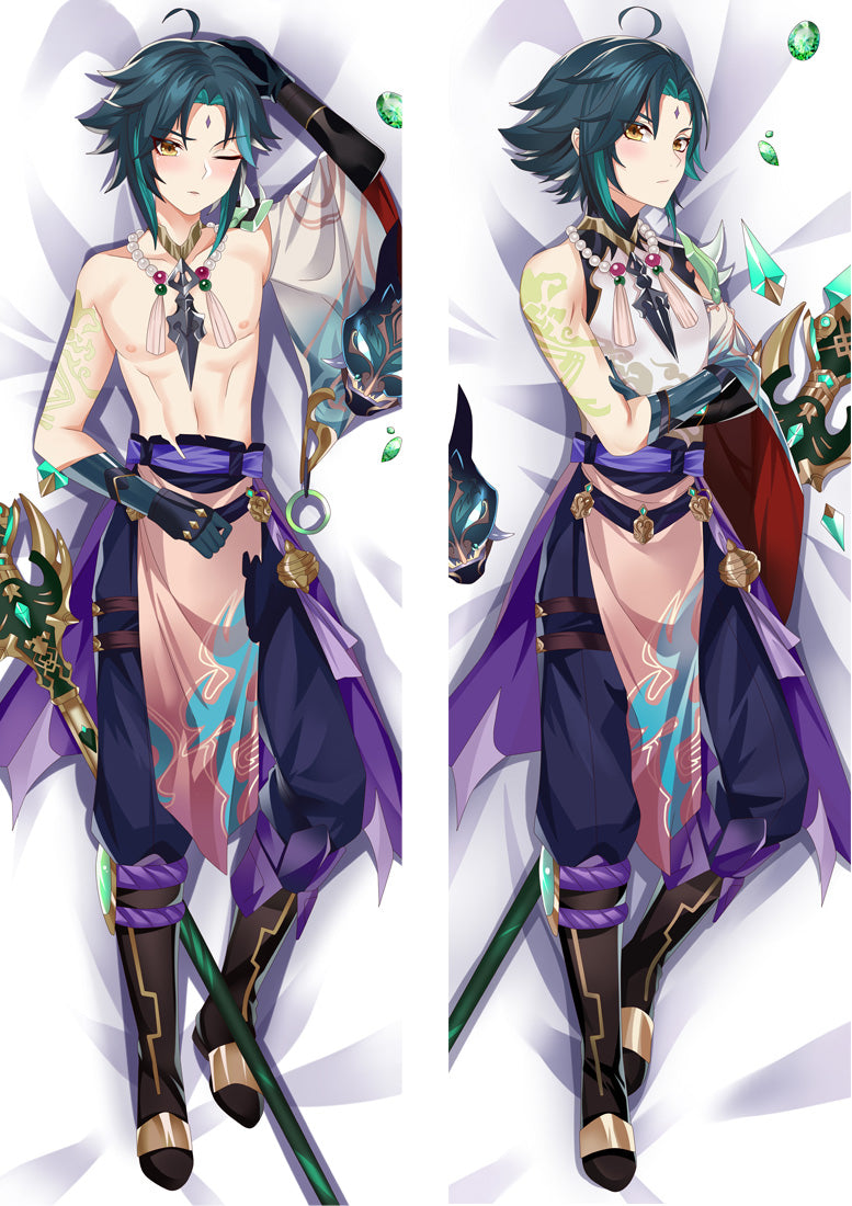Genshin Impact Xiao Anime Dakimakura Body Pillow Cover image 0