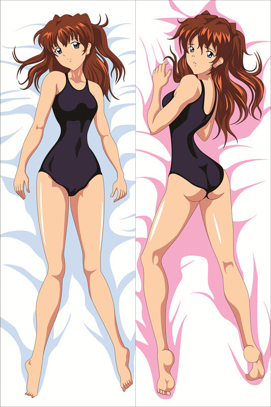 Neon Genesis Evangelion Asuka Langley Soryu Anime Dakimakura Waifu Pillow Case image 0