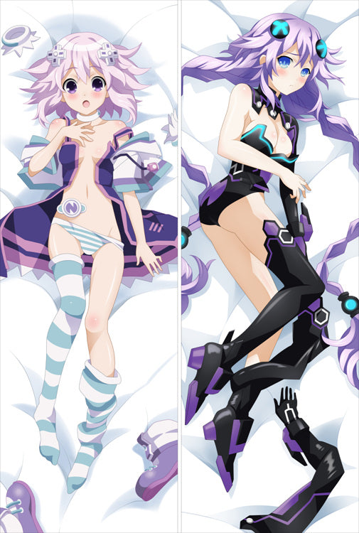 Hyperdimension Neptunia Neptune + Purple Heart Anime Dakimakura Body Pillow Cover image 0