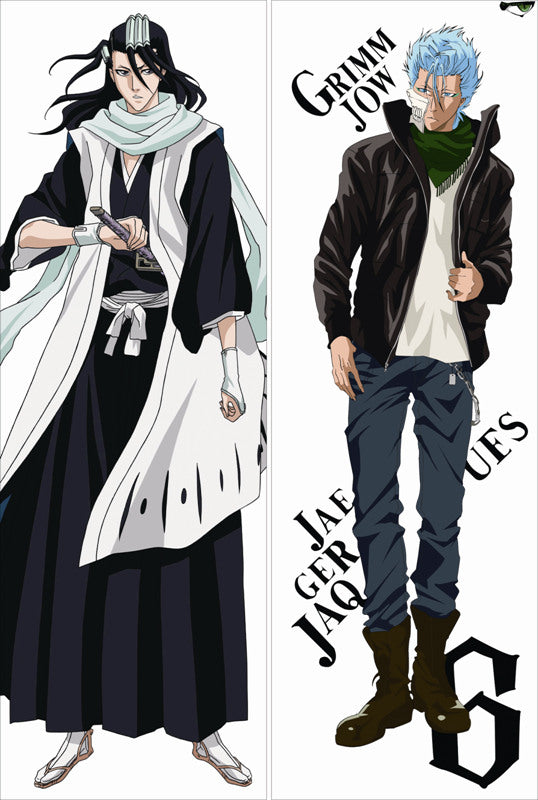 Bleach Grimmjow Jaegerjaques + Byakuya Kuchiki Anime Dakimakura Body Pillow Cover image 0