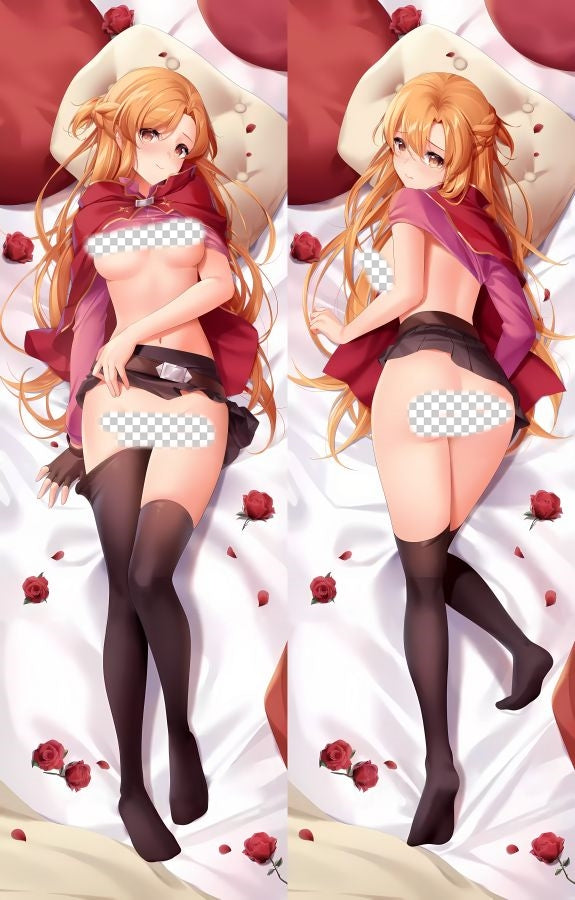 Sword Art Online Asuna Anime Dakimakura Naked Body Pillow Cover image 0