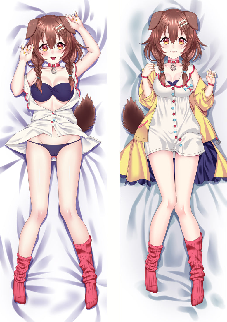 Virtual Youtuber Inugami Korone Anime Dakimakura Body Pillow Cover image 0
